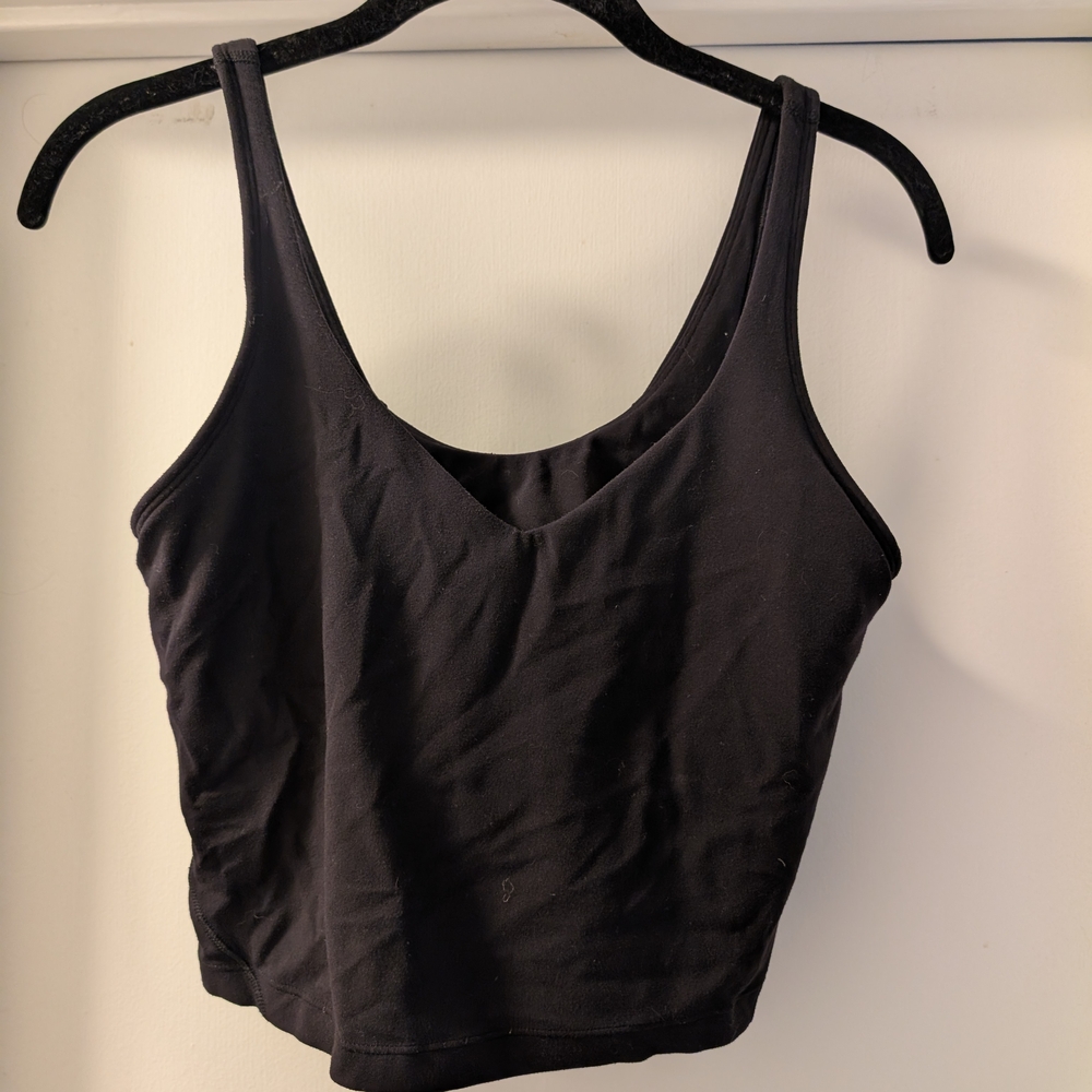 Lululemon Black Sleeveless Crop Top